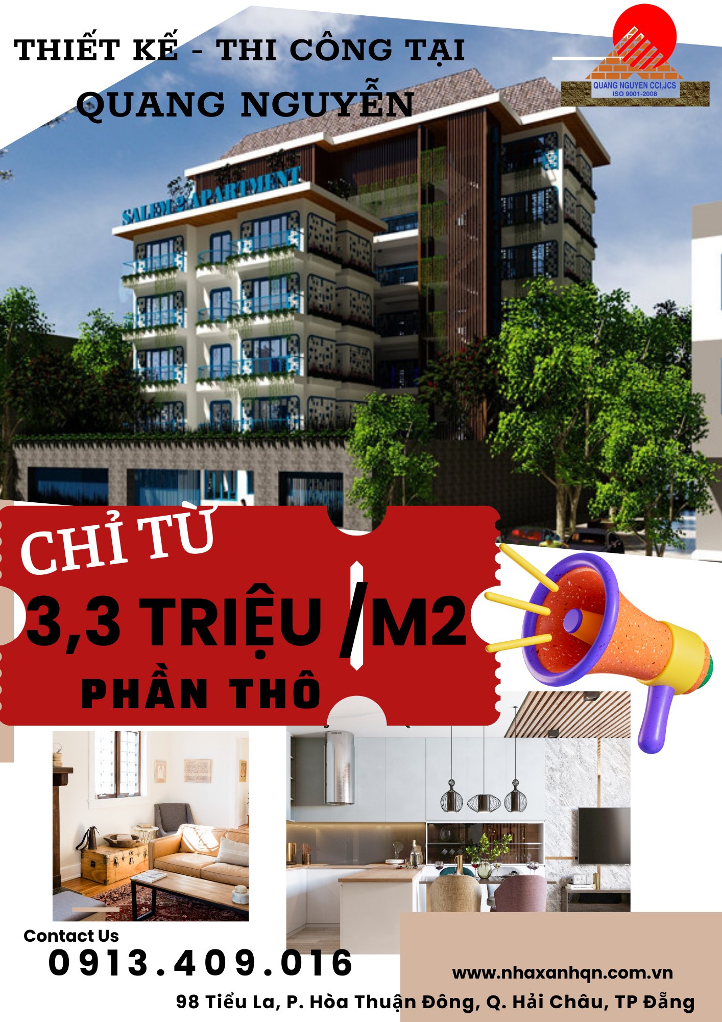 QUANG NGUYỄN-THƯƠNG HIỆU THIẾT KẾ VÀ THI CÔNG CHUYÊN NGHIỆP