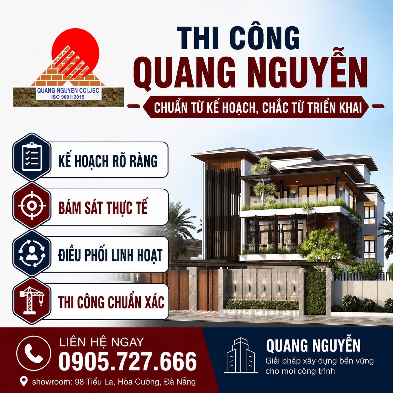 THI CÔNG XÂY DỰNG QUANG NGUYỄN – CHUẨN TỪ KẾ HOẠCH, CHẮC TỪ TRIỂN KHAI