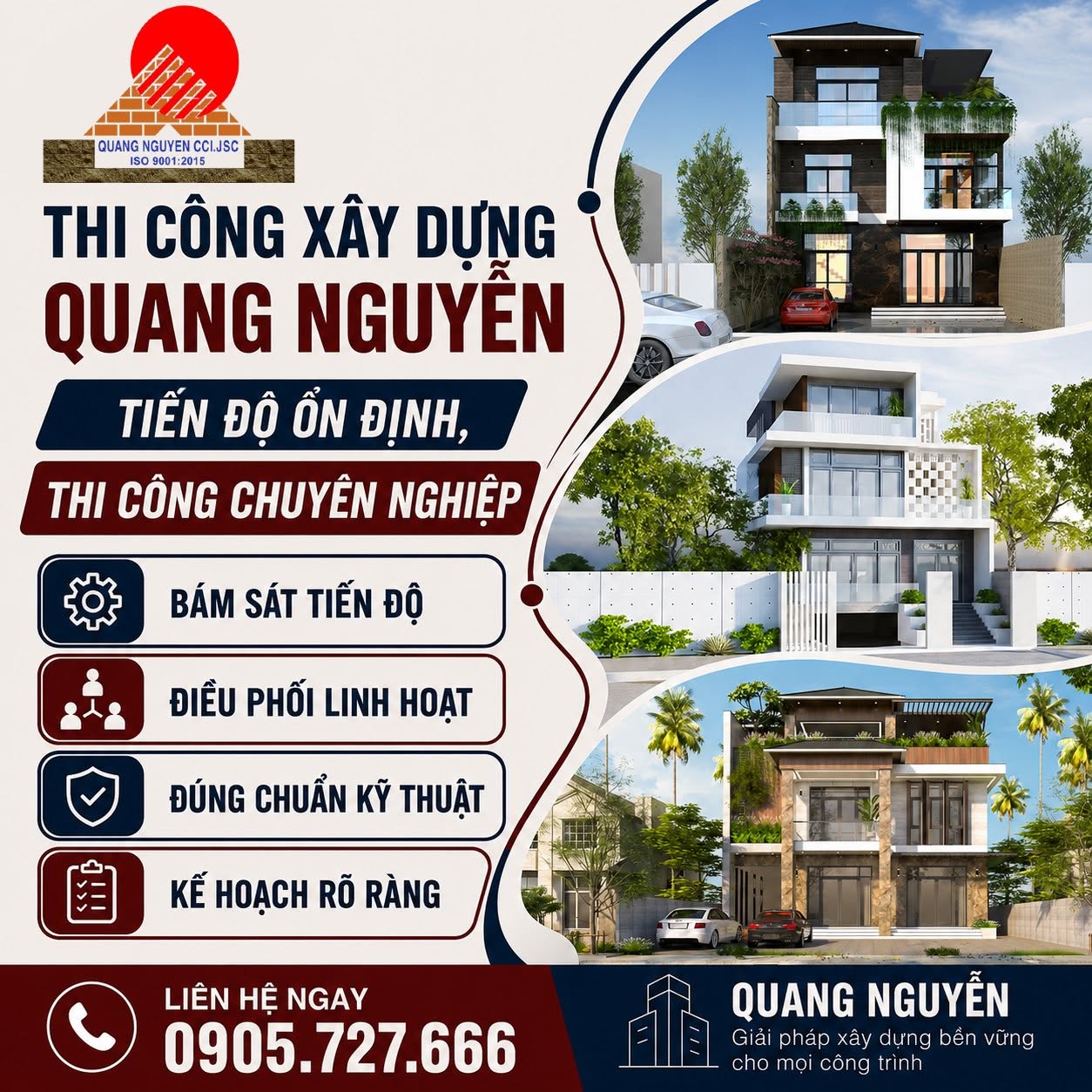 🏗️ THI CÔNG QUANG NGUYỄN – TIẾN ĐỘ ỔN ĐỊNH, THI CÔNG CHUYÊN NGHIỆP
