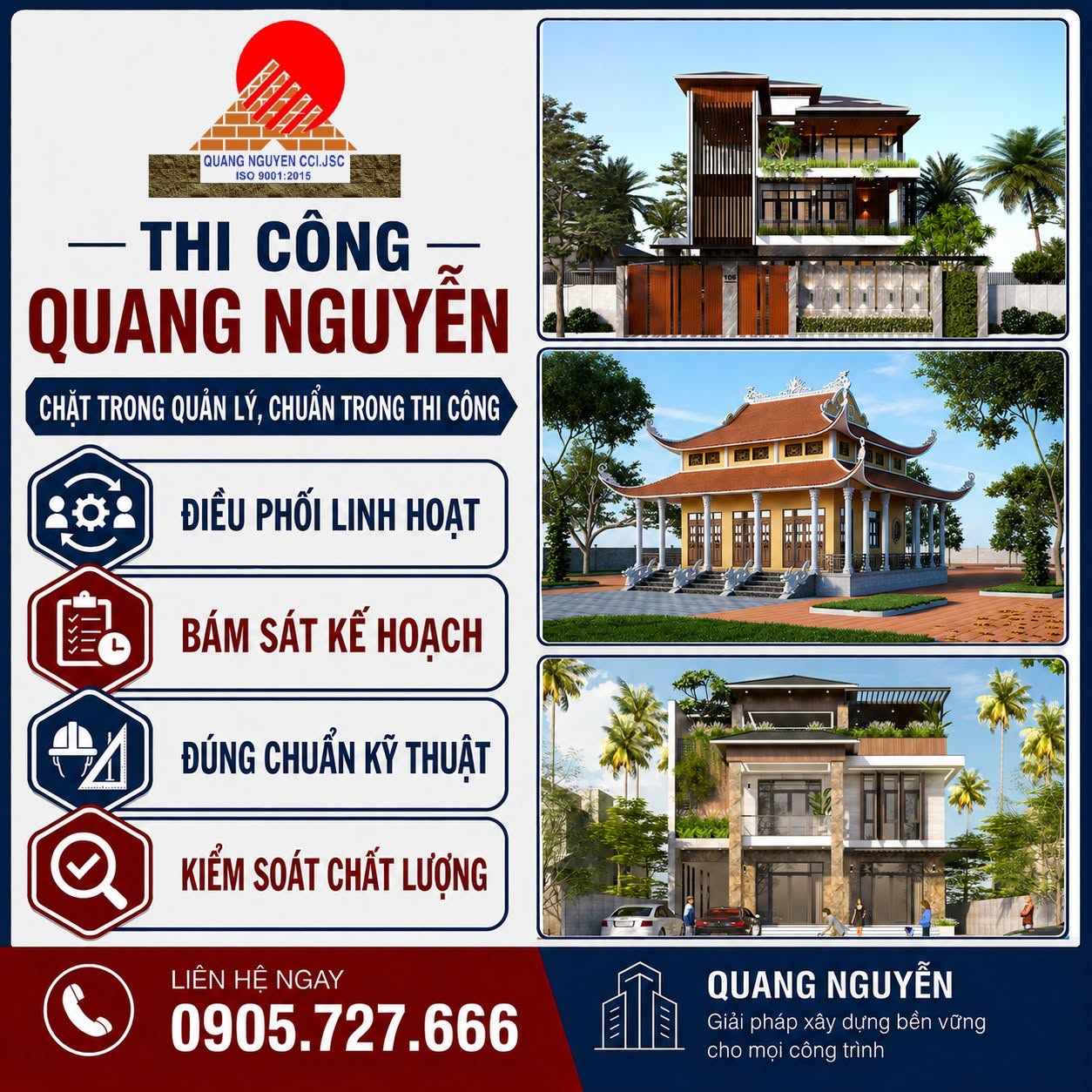 🏗️ THI CÔNG QUANG NGUYỄN – CHẶT TRONG QUẢN LÝ, CHUẨN TRONG THI CÔNG