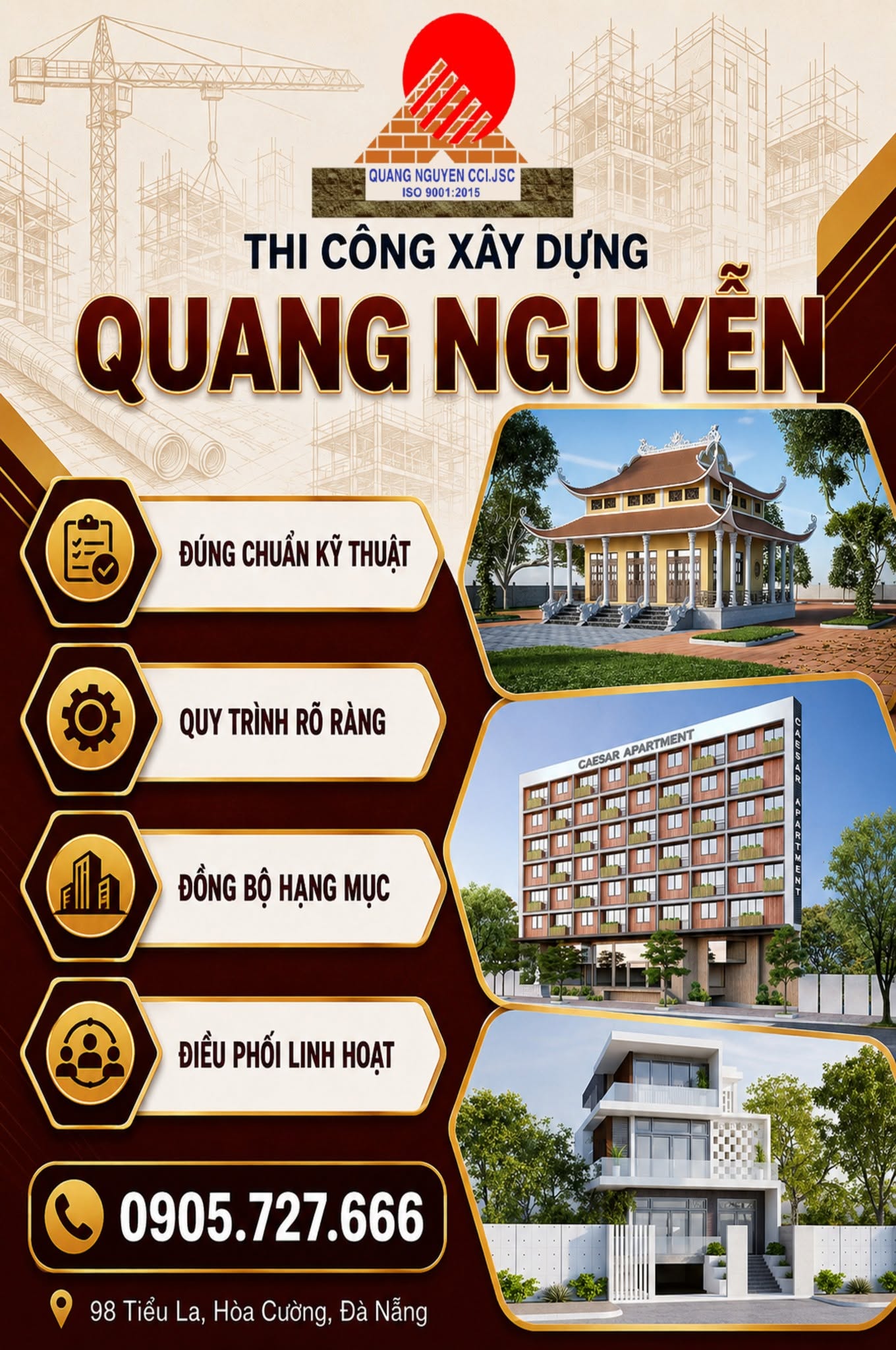 CHẶT TỪ QUY TRÌNH, CHUẨN TỪ THI CÔNG – THI CÔNG XÂY DỰNG QUANG NGUYỄN
