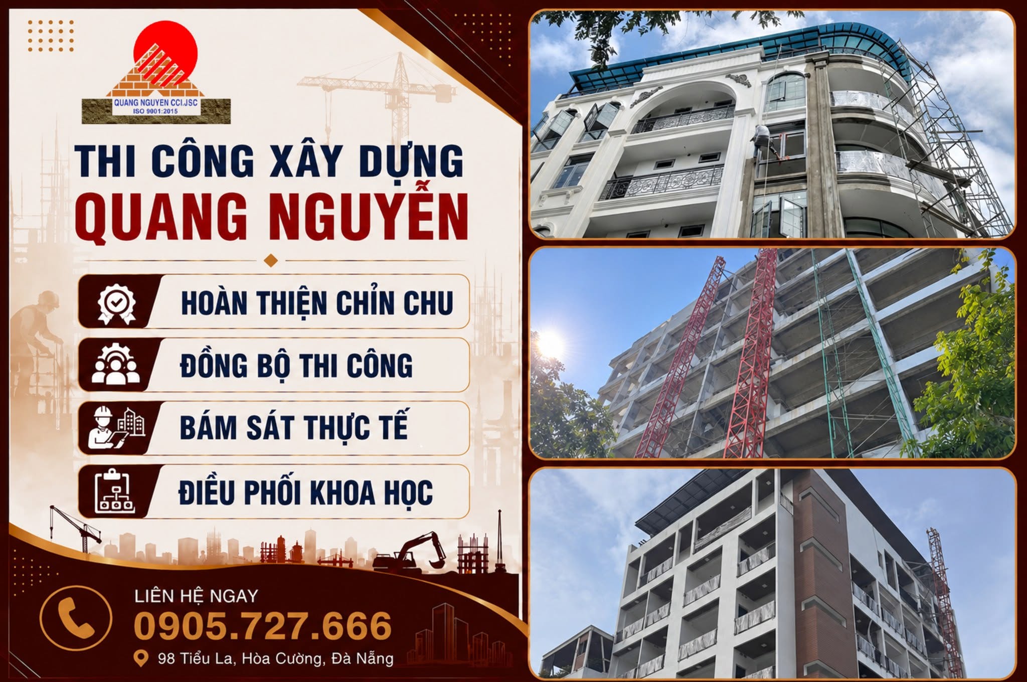 ĐƠN VỊ THI CÔNG CAM KẾT TIẾN ĐỘ – THI CÔNG XÂY DỰNG QUANG NGUYỄN