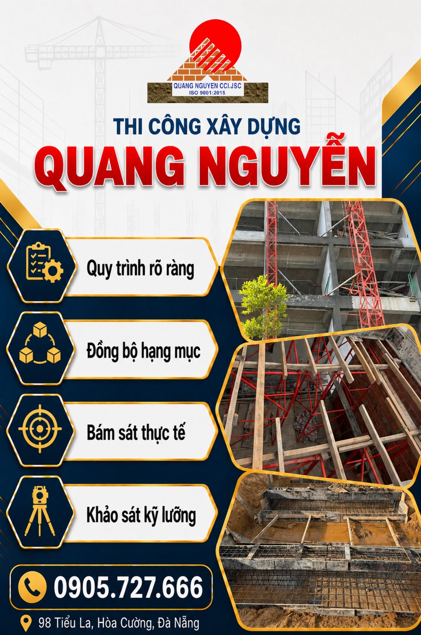 ĐƠN VỊ THI CÔNG CÔNG TRÌNH LỚN – THI CÔNG XÂY DỰNG QUANG NGUYỄN