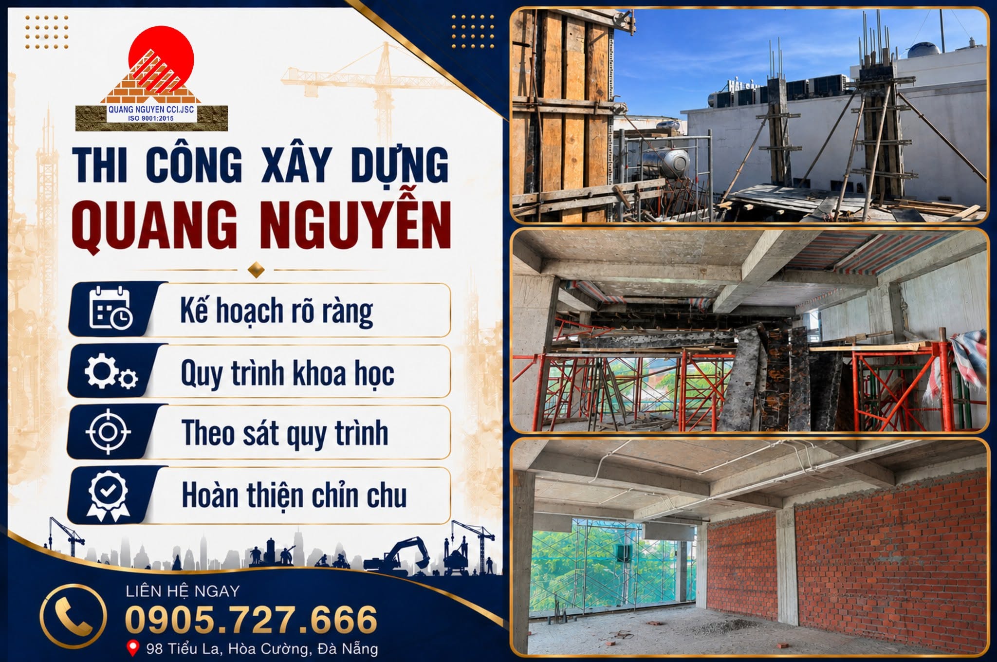 ĐƠN VỊ THI CÔNG CHUẨN TỪNG CÔNG ĐOẠN – THI CÔNG XÂY DỰNG QUANG NGUYỄN