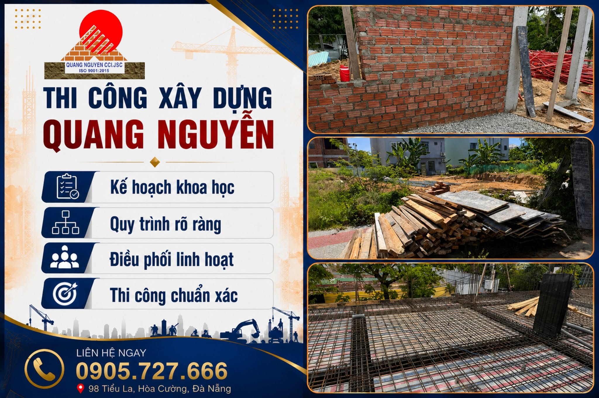 ĐƠN VỊ XÂY DỰNG CÔNG TRÌNH HIỆN TẠI – THI CÔNG XÂY DỰNG QUANG NGUYỄN