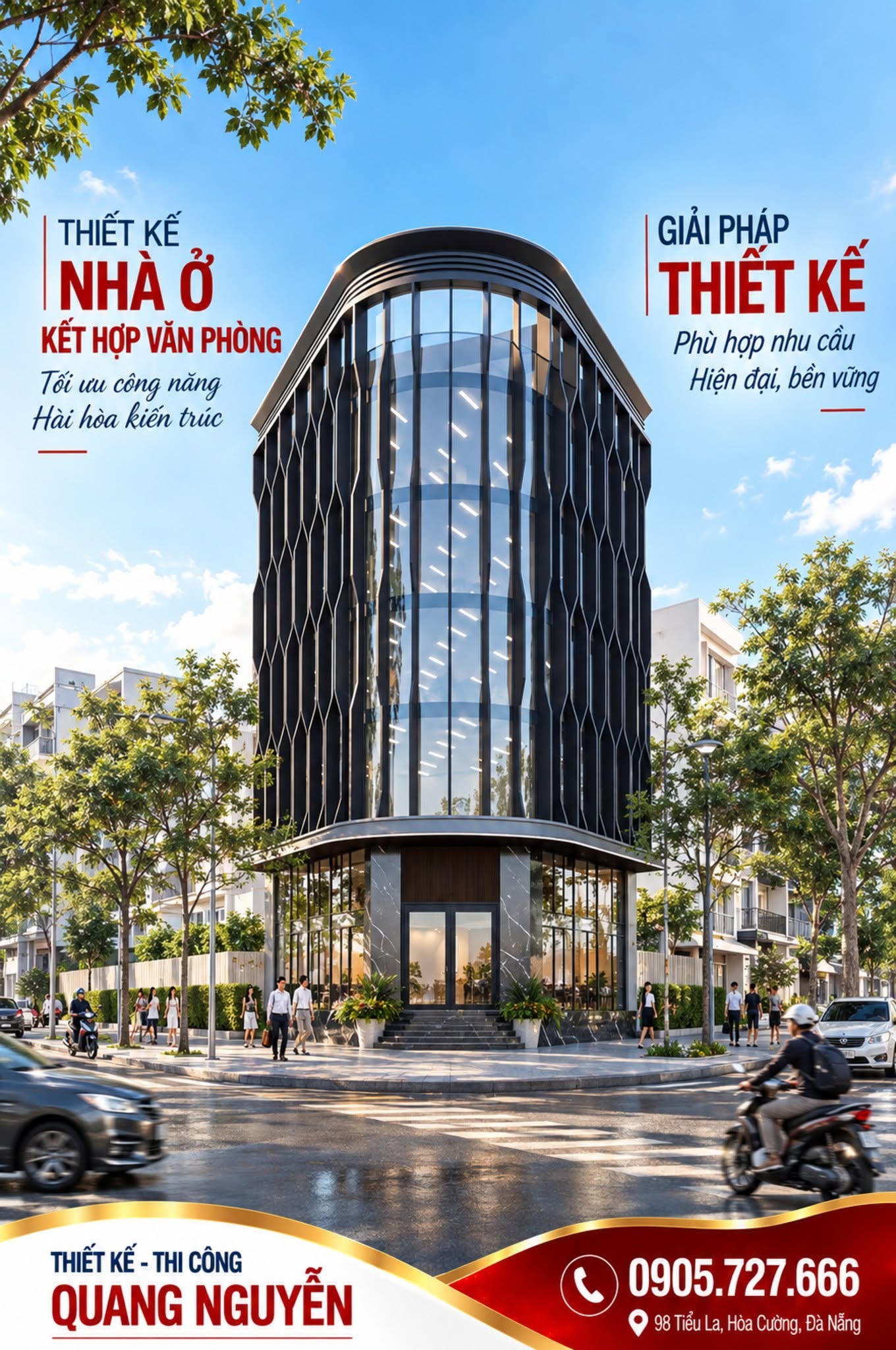 THIẾT KẾ CÔNG TRÌNH NHÀ Ở KẾT HỢP VĂN PHÒNG – DỊCH VỤ THIẾT KẾ THI CÔNG QUANG NGUYỄN
