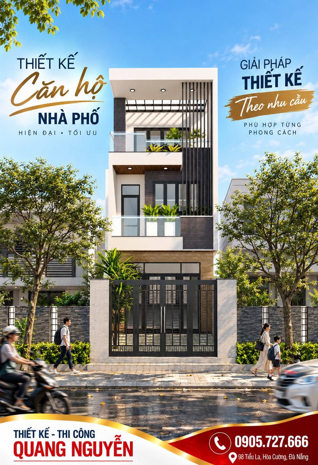 THIẾT KẾ CĂN HỘ HIỆN ĐẠI TỐI ƯU – THIẾT KẾ THI CÔNG QUANG NGUYỄN