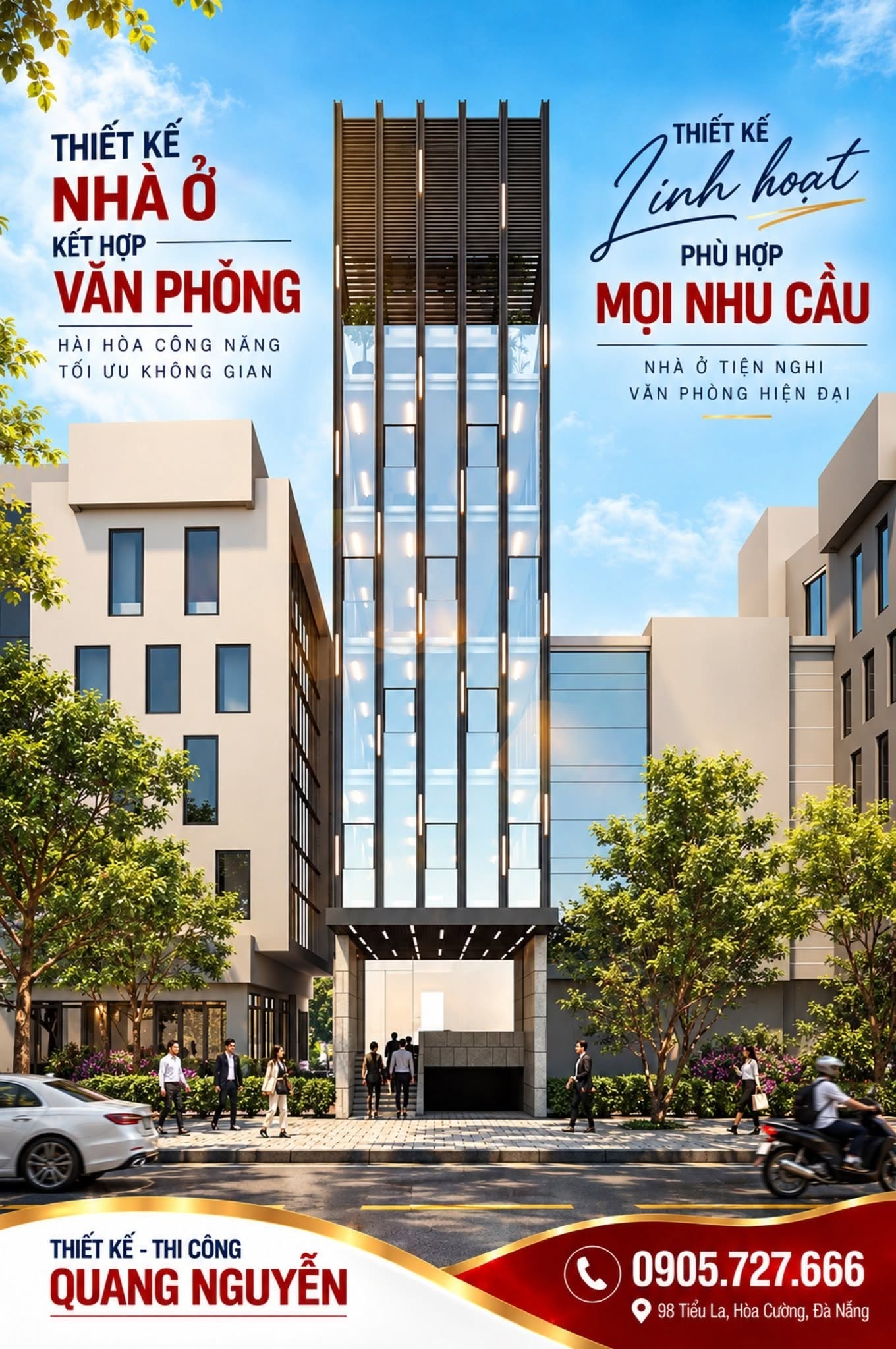 THIẾT KẾ VĂN PHÒNG TIỆN NGHI HIỆN ĐẠI – THIẾT KẾ THI CÔNG QUANG NGUYỄN