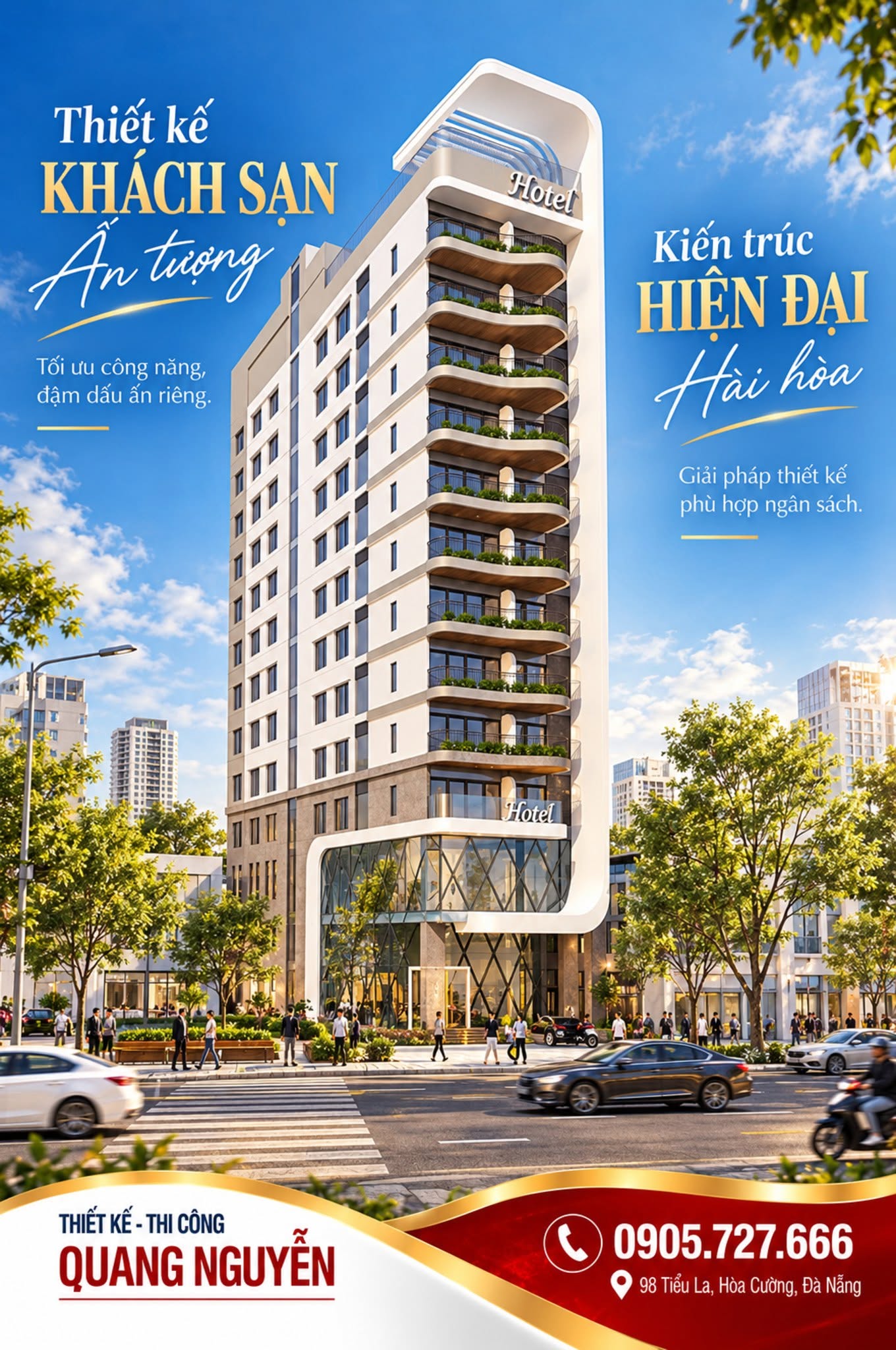 THIẾT KẾ KHÁCH SẠN ẤN TƯỢNG – THIẾT KẾ THI CÔNG QUANG NGUYỄN